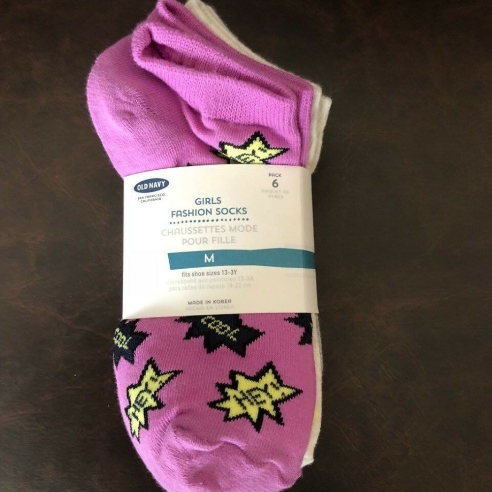 Old Navy Ankle Socks 6-Pack for Girls Fashion New - Picture 2 of 4